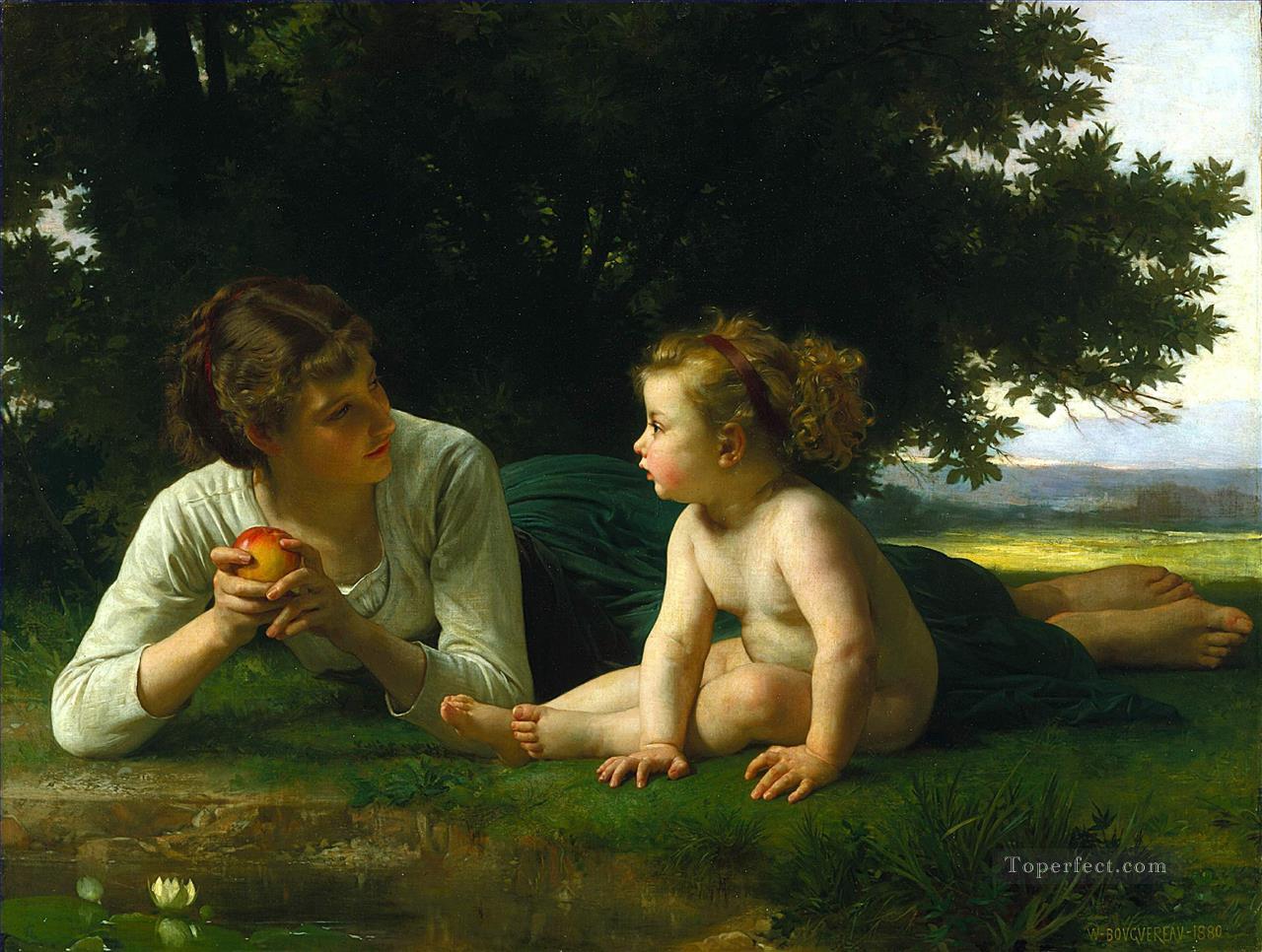 Temptation 1880 Realism William Adolphe Bouguereau Oil Paintings